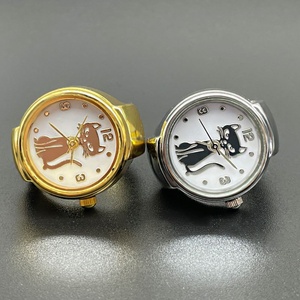 Montre Bague Tendance pour Femme, Luxe, Quartz Analogique, Cadran Rond, Plaqué Or, Réglable, Élastique, Vente en Gros - Product Image 3