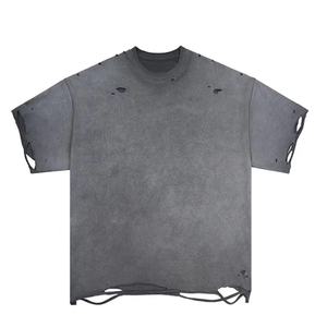 เสื้อยืดเฮนลีย์แขนสั้นสีฟ้าอ่อนสำหรับผู้ชาย ทรงปกติ ระบายอากาศได้ดี ผ้าฝ้ายถักน้ำหนัก 200 กรัม สไตล์ลำลอง คอทรงโอ - Product Image 1