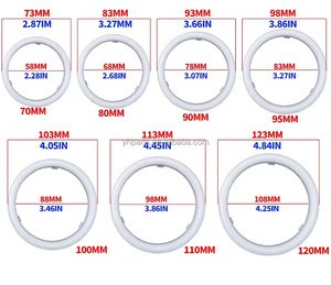 2PCS 60mm Anneaux Angel Eyes APP RGB Feux de jour LED pour projecteur de <span class=keywords><strong>phare</strong></span> Blanc DRL - Product Image 5