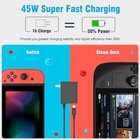 Alimentation pour chargeur d'alimentation rapide Nintend 39W 45W 15V 2.6A EU US JP Plug mur de flux thermique pour interrupteur support de charge pour utilisation mobile