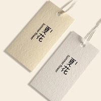Étiquettes volantes de luxe en papier beurre spécial écologique Logo imprimé personnalisé pour vêtements sacs chaussures herbe parfumée