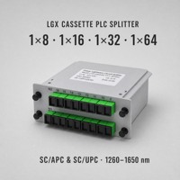 Module de répartition PLC LGX en cassette 1x8 1x16 1x32 1x64 SC APC UPC G657A2 pour carte à fibre optique GPON EPON FTTH ODN