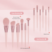 Ensemble de pinceaux de maquillage professionnels, poils synthétiques vegan, pinceaux cosmétiques de voyage, vente en gros, logo personnalisé, marque privée