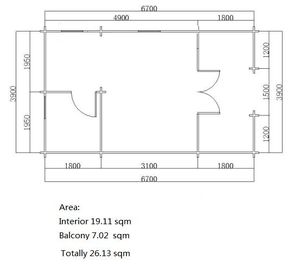 Cabane en bois massif préfabriquée, maison de vacances en bord de mer avec 1 chambre, petite maison pour complexe hôtelier Airbnb - Product Image 2