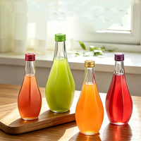 Lekvrije 250ml 350ml 500ml herbruikbare transparante glazen fles voor koudgeperste thee, sap en dranken met metalen schroefdop