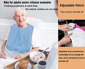Bavoirs adultes personnalisés-bavoirs pour adultes homme femmes manger tissu pour personnes âgées et handicapées réglable éponge <span class=keywords><strong>bavoir</strong></span> vêtements Protec - Product Image 5