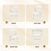 Chaises pliantes blanches en résine plastique pour événements chaise de fête de mariage Wimbledon Banquet pliable mobilier d'extérieur chaise de jardin