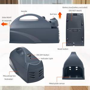 <span class=keywords><strong>Attrape</strong></span>-<span class=keywords><strong>souris</strong></span> électrique Zapper alimenté par batterie puissant <span class=keywords><strong>attrape</strong></span>-<span class=keywords><strong>souris</strong></span> intérieur adapté à la maison réutilisable humanitaire tueur de rongeurs - Product Image 3