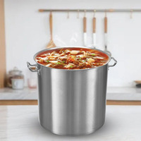 Marmite ronde en acier inoxydable de grande capacité 6L 12L 20L 25L 70L, marmite à soupe commerciale, casseroles de cuisson