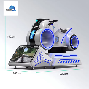 9D Realidad Virtual Moto Racing Parque de Atracciones Ride Simulator Niños Electric Amusement <span class=keywords><strong>Train</strong></span> Rides Driving Simulator Machine - Product Image 3