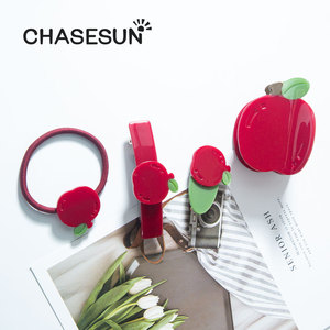 กิ๊บติดผม Chasesun รูปแอปเปิ้ล ขนาด 6.5 ซม. กิ๊บหนีบผมเรซิ่นขนาดเล็ก สำหรับผู้หญิง ใช้ได้ทุกวัน - Product Image 1
