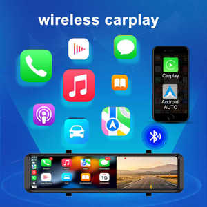 Android10.0 12inch xe gương chiếu hậu dòng phương tiện truyền thông ống kính kép 1080P máy ảnh ADAS DVR Dash Cam 4G Wifi GPS Navigator Dash Cam - Product Image 5