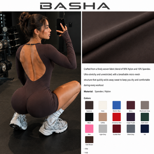 BASHAsports Quick-drying Tight-fitting Yoga <strong>Jumpsuit</strong> <strong>for</strong> Cycling Exercise and Fitness One-piece Bodysuit <strong>for</strong> Gym <strong>Woman</strong> - Product Image 5