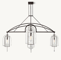 Lampe suspendue en cuivre, style industriel vintage, avec abat-jour en verre, idéale pour restaurant et salle à manger - Offre spéciale