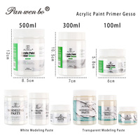 100ML Capa Base para Pintura, Medio Acrílico, Pasta Moldeadora, Imprimación para Pintura Acrílica, Gesso, Pasta de Modelado Transparente, Imprimación Blanca Gesso