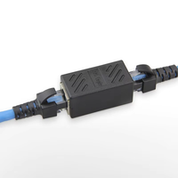 Conector RJ45, acoplador de red, interfaz Ethernet Gigabit, convertidor extensor de red para Cable de extensión hembra a hembra