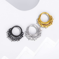 Evorte Fashion, piercing de septum en acier inoxydable, anneau de nez serpent, clicker, daith, hélix, cartilage, boucles d'oreilles, bijoux pour femmes