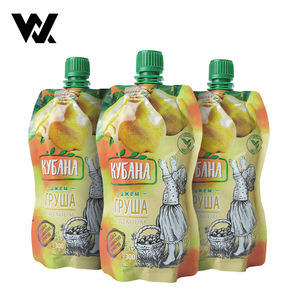 Pochette souple personnalisée anti-fuite avec bec verseur pour purée <span class=keywords><strong>de</strong></span> fruits, aliments pour bébés, boissons énergétiques et jus, avec bouchon <span class=keywords><strong>de</strong></span> sécurité enfant - Product Image 1