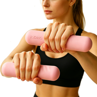 Ensemble d'haltères en silicone durable avec logo personnalisé, couleur macaron, poids de main pour Pilates, antidérapants, accessoires esthétiques pour le yoga et le Pilates