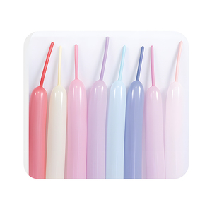 บอลลูนยาวสีพาสเทลบอลลูนยาวมาการองสำหรับสร้างการตกแต่งลูกโป่งที่น่ารักและมีสีสันและงานปาร์ตี้