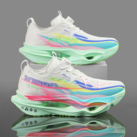 Sepatu Lari Unisex Pelat Karbon Ringan Nyaman dengan Gesper Spiral, Sepatu Olahraga, Sneakers Kasual Modis