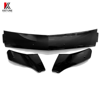W906 Kit de carrosserie 3 pièces pour capot moteur sans éclairage, noir brillant en ABS pour Mercedes-Benz Sprinter W906 2014 2015 2016 2017