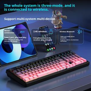 Xinmeng A98 không dây cơ khí bàn phím RGB <span class=keywords><strong>Backlit</strong></span> Gasket núi hot swappable <span class=keywords><strong>3</strong></span> chế độ <span class=keywords><strong>Bluetooth</strong></span> có dây chơi Game bàn phím - Product Image 6