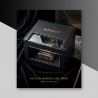 Boîte à parfum en cuir personnalisée de qualité supérieure, boîte cadeau rigide vintage pour parfum, étui de voyage portable, étui cosmétique en similicuir