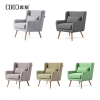 Chaise simple d'angle de lecture avec repose-pieds, mobilier pour salon, couleur gris clair, offre spéciale,