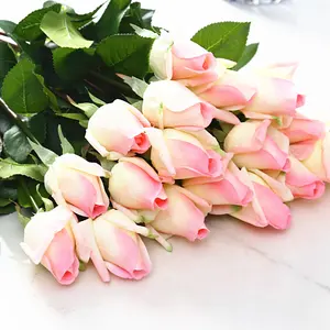 ที่มีคุณภาพที่ดีที่สุดจริงสัมผัส PU น้ำยางดอกไม้เทียมกุหลาบขายส่ง