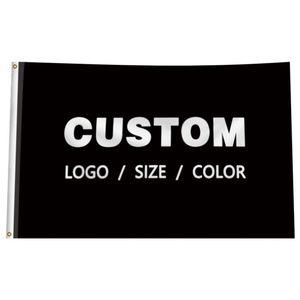 Factory Wholesale 100% Polyester Good Quality Black Custom Flags <b>Banners</b> - Product Image 1