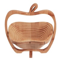 Panier de rangement pliable en bambou écologique de gros Corbeille de fruits maison
