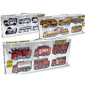 TEO S - PLAYSET HALF 6 VÉHICULES À FRICION ASSORTIS - Product Image 1