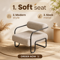Canapé en velours rembourré pour salon moderne, fauteuil de loisirs au design élégant, structure en bois, idéal pour la lecture et la détente dans la chambre ou la salle à manger