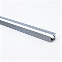 Profilé LED carré en aluminium 14*09mm pour armoire, avec diffuseur givré