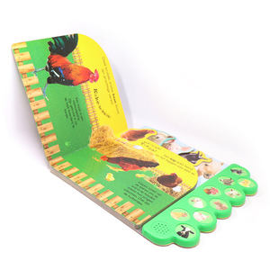 Jouets éducatifs pour enfants, livres en carton sur le thème des animaux avec fonctions sonores, impression sur papier couché - Product Image 2