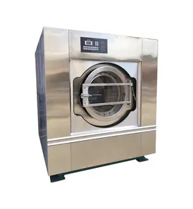 Máquina de lavar roupa industrial Jieshen 50Kg 100kg lavagem totalmente automática de aço inoxidável com montagem macia lavadeira industrial