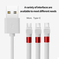 Dudukan Ponsel Desain Baru 1.2M Fleksibel, Kabel Data USB Braket Dudukan Ponsel Pengisian Cepat