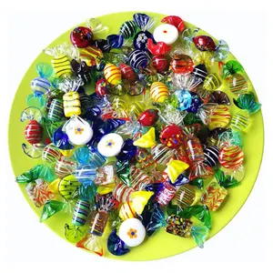 Handmade Vintage Murano Style Various Glass Sweets Glass Candy Ornaments For Home Party Xmas Tree Festival Decorations Gift