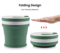 Mug à Cola Pliable en Silicone Écologique Portable Tasse Pliable Personnalisée Tasse à Eau Réutilisable Pliable pour Voyage Tasse à Café avec Couvercle