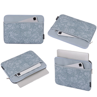 Anti air 11-15 inci Dompet pelindung Universal Tablet Laptop pola bunga tas lengan untuk Macbook iPad Pro/ Galaxy Tab S10