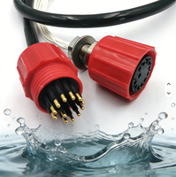 Connecteur Subconn HYSF sous-marin étanche IP69 à 12 broches en acier inoxydable pour ROV, modèles MCBH12F et MCIL12M