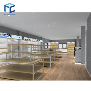 PENBO Modern <strong>Customized</strong> Wood <strong>Display</strong> <strong>Rack</strong> for Computer Shops <strong>with</strong> ODM OEM Service and 3D CAD <strong>Design</strong> - Product Image 1