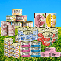 Friandises Hachées Humides pour Chat du Fabricant 85g Viande et Soupe Aliment Humide pour Animaux en Conserve