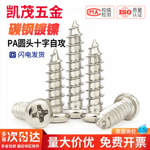 Tornillos Autorroscantes de Cabeza Phillips de Acero al Carbono Niquelado, de M1.2 a M3.5 - Product Image 2