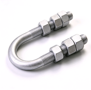 HDG U-Bolt Carbon Steel U Shaped Bolt <b>Set</b>, High Salt <b>Spray</b> Resistance Suitable for NZ Marine Humid Outdoor Construction & Pipe - Product Image 1