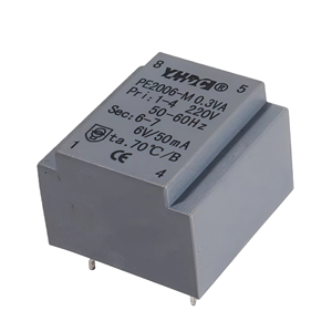 Transformador de Montaje en PCB Sellado con Epoxi YHDC PE2006-M, 0.35VA, 110/220/230V CA, UL94-V0, Certificado CE/RoHS - Product Image 1
