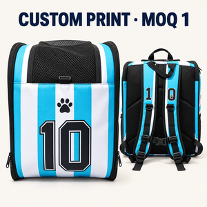 <b>Dog</b> <b>Backpack</b> Custom Polyester Pet Carrier <b>Backpack</b> <b>Dog</b> <b>Backpack</b> Carrier Custom Print Logo Travel Outdoor Carrier for <b>Dogs</b> Cats - Product Image 1