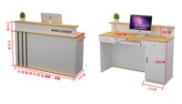 Bureau d'accueil moderne en bois écologique pour hôtels, magasins de vêtements, salons de beauté, hôpitaux, supermarchés, écoles