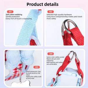 Haustier Hund Katze Accessoires Luxus Süßes Schmetterlingsknoten Ziehenfreies Seil Leine Kleiner Hund Katze Leine Geschirr Set - Product Image 4